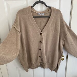 Zara oversized cardigan knit